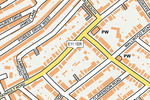E11 1ER map - OS OpenMap – Local (Ordnance Survey)