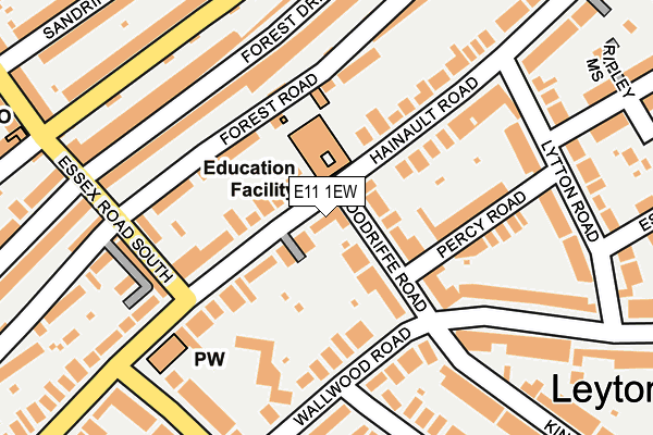 E11 1EW map - OS OpenMap – Local (Ordnance Survey)