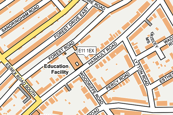 E11 1EX map - OS OpenMap – Local (Ordnance Survey)