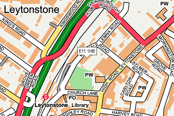 E11 1HB map - OS OpenMap – Local (Ordnance Survey)