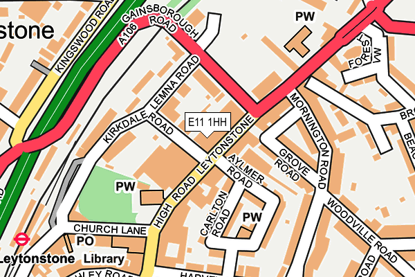 E11 1HH map - OS OpenMap – Local (Ordnance Survey)