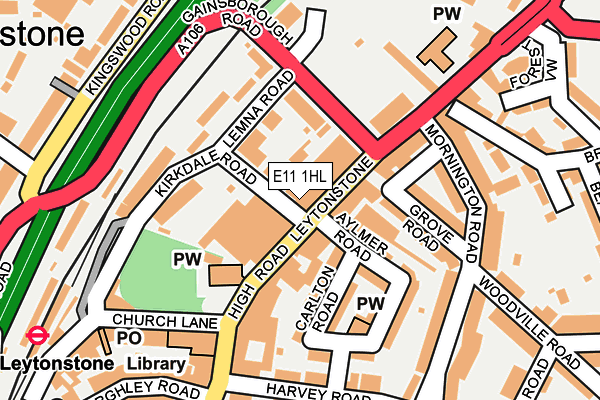 E11 1HL map - OS OpenMap – Local (Ordnance Survey)