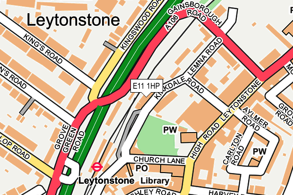 E11 1HP map - OS OpenMap – Local (Ordnance Survey)