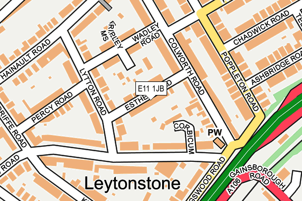 E11 1JB map - OS OpenMap – Local (Ordnance Survey)