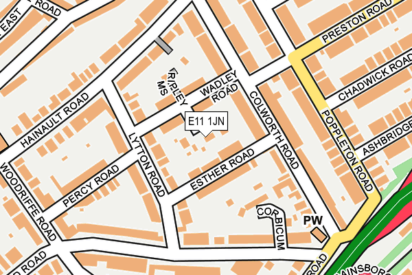 E11 1JN map - OS OpenMap – Local (Ordnance Survey)