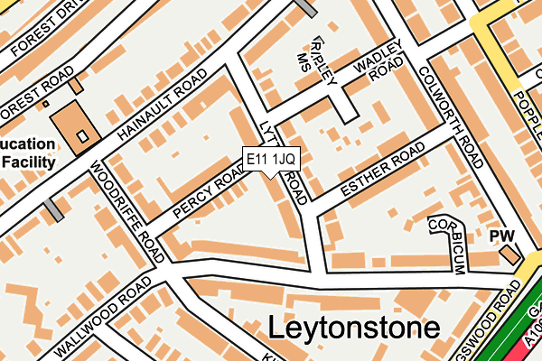 E11 1JQ map - OS OpenMap – Local (Ordnance Survey)