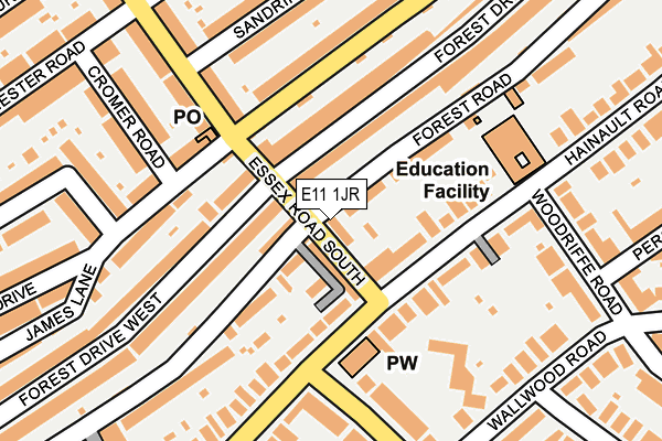 E11 1JR map - OS OpenMap – Local (Ordnance Survey)