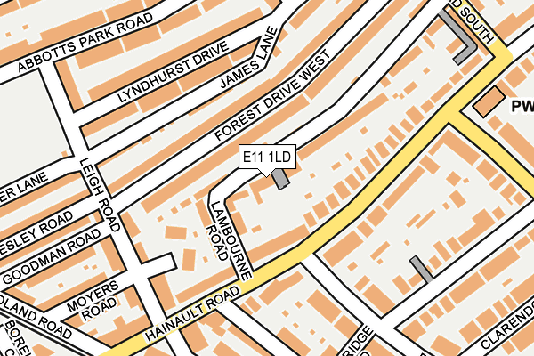 E11 1LD map - OS OpenMap – Local (Ordnance Survey)