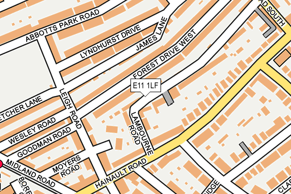 E11 1LF map - OS OpenMap – Local (Ordnance Survey)