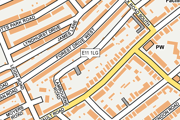 E11 1LG map - OS OpenMap – Local (Ordnance Survey)