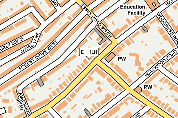 E11 1LH map - OS OpenMap – Local (Ordnance Survey)