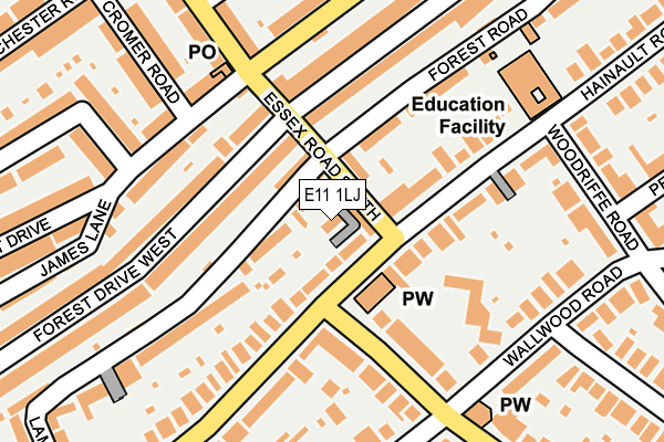 E11 1LJ map - OS OpenMap – Local (Ordnance Survey)