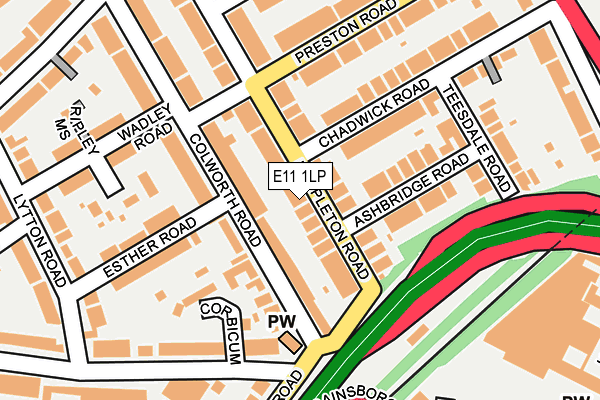 E11 1LP map - OS OpenMap – Local (Ordnance Survey)