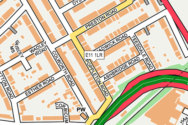 E11 1LR map - OS OpenMap – Local (Ordnance Survey)