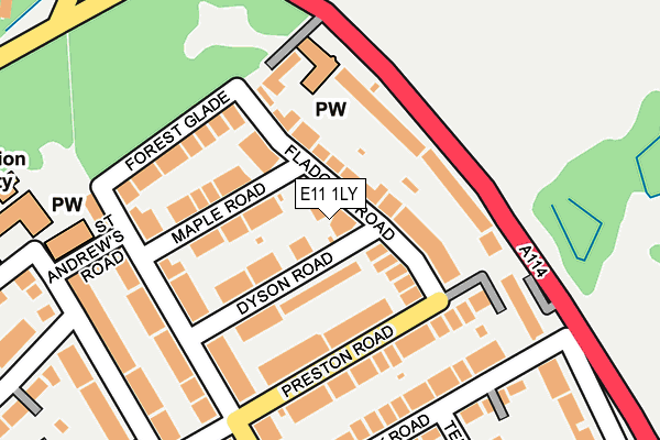 E11 1LY map - OS OpenMap – Local (Ordnance Survey)