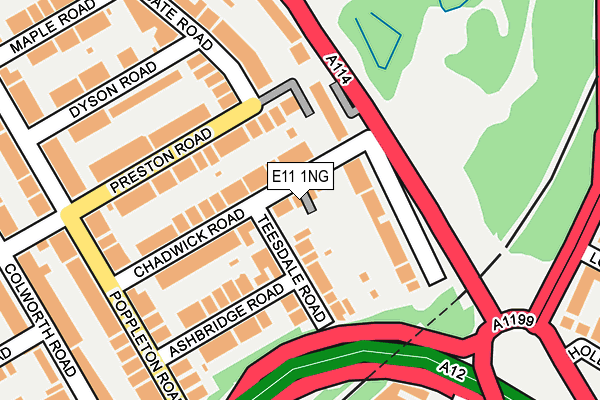 E11 1NG map - OS OpenMap – Local (Ordnance Survey)