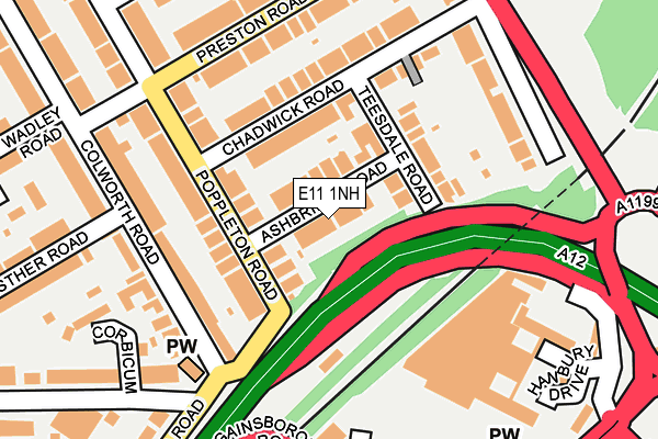E11 1NH map - OS OpenMap – Local (Ordnance Survey)
