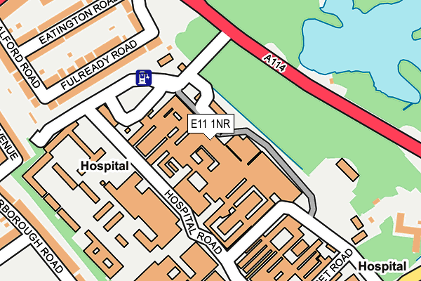 E11 1NR map - OS OpenMap – Local (Ordnance Survey)