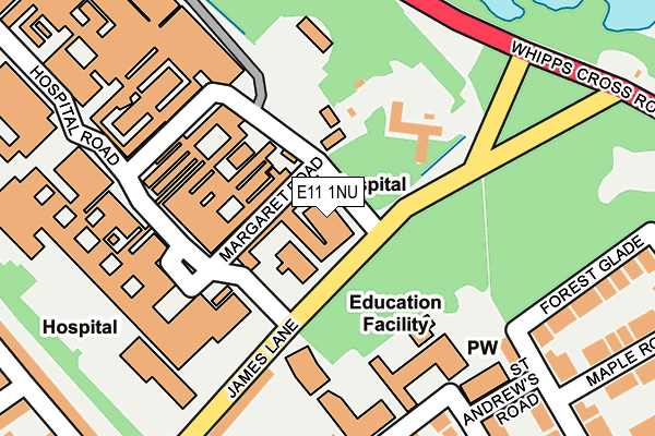 E11 1NU map - OS OpenMap – Local (Ordnance Survey)