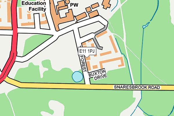 E11 1PJ map - OS OpenMap – Local (Ordnance Survey)