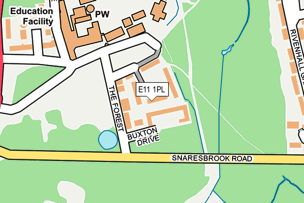 E11 1PL map - OS OpenMap – Local (Ordnance Survey)