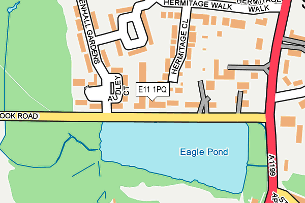 E11 1PQ map - OS OpenMap – Local (Ordnance Survey)