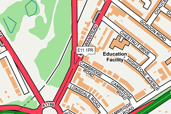 E11 1PR map - OS OpenMap – Local (Ordnance Survey)