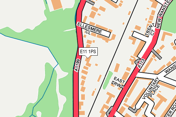 E11 1PS map - OS OpenMap – Local (Ordnance Survey)