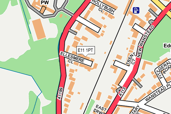 E11 1PT map - OS OpenMap – Local (Ordnance Survey)