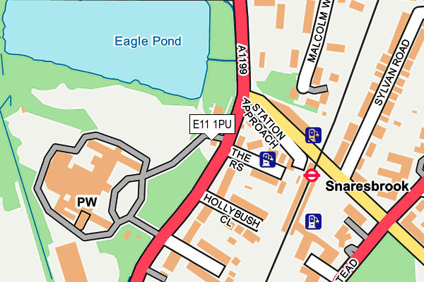 E11 1PU map - OS OpenMap – Local (Ordnance Survey)