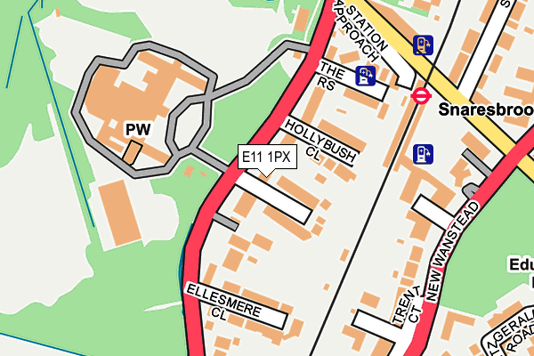 E11 1PX map - OS OpenMap – Local (Ordnance Survey)