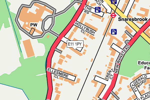 E11 1PY map - OS OpenMap – Local (Ordnance Survey)