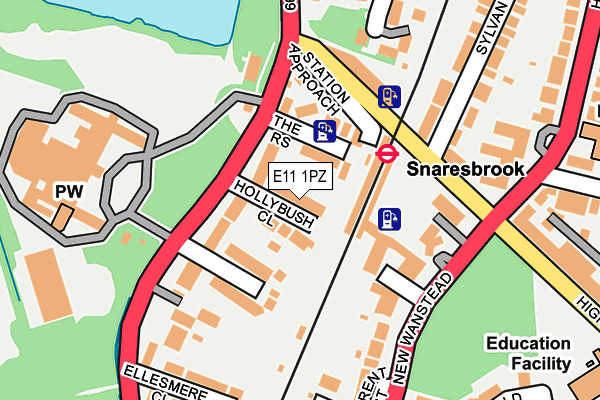 E11 1PZ map - OS OpenMap – Local (Ordnance Survey)