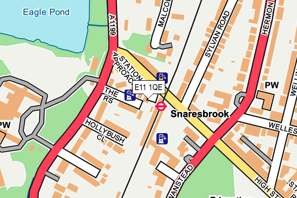 E11 1QE map - OS OpenMap – Local (Ordnance Survey)