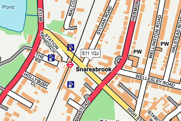 E11 1QJ map - OS OpenMap – Local (Ordnance Survey)