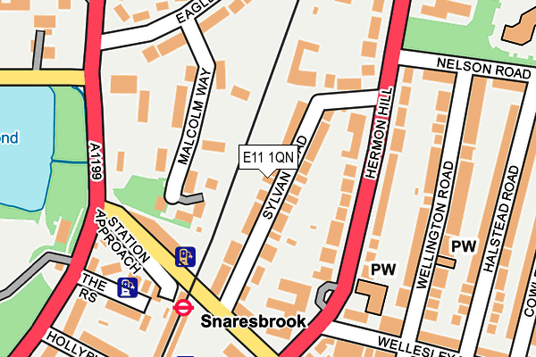 E11 1QN map - OS OpenMap – Local (Ordnance Survey)