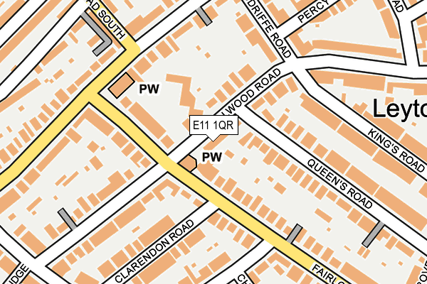 E11 1QR map - OS OpenMap – Local (Ordnance Survey)