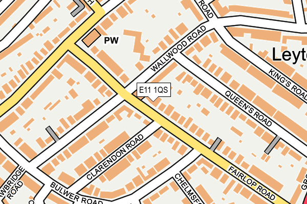 E11 1QS map - OS OpenMap – Local (Ordnance Survey)