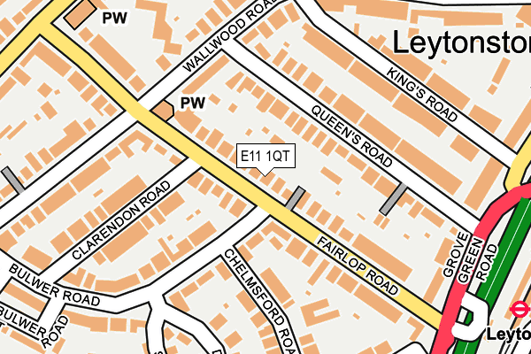 E11 1QT map - OS OpenMap – Local (Ordnance Survey)