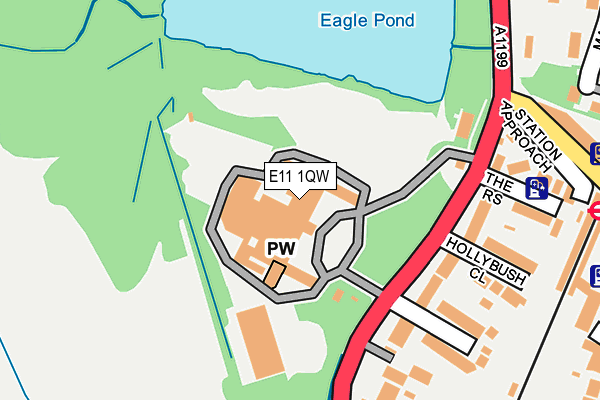 E11 1QW map - OS OpenMap – Local (Ordnance Survey)