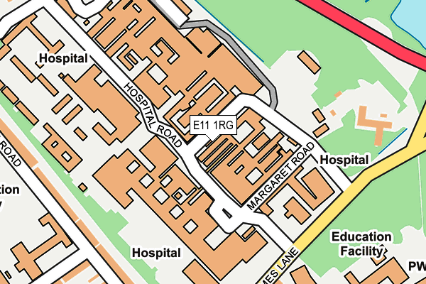 E11 1RG map - OS OpenMap – Local (Ordnance Survey)