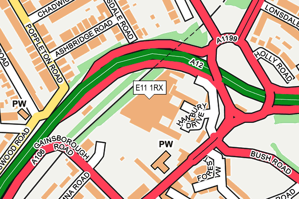 E11 1RX map - OS OpenMap – Local (Ordnance Survey)