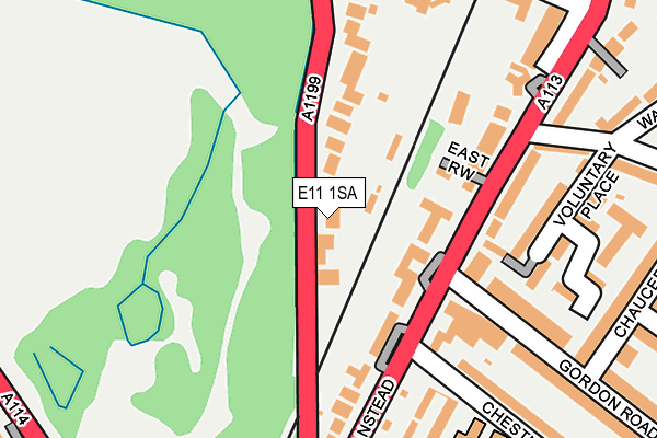 E11 1SA map - OS OpenMap – Local (Ordnance Survey)