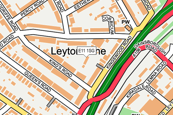 E11 1SG map - OS OpenMap – Local (Ordnance Survey)