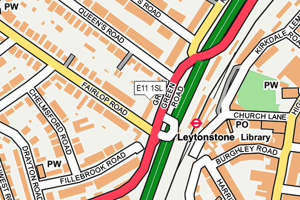 E11 1SL map - OS OpenMap – Local (Ordnance Survey)