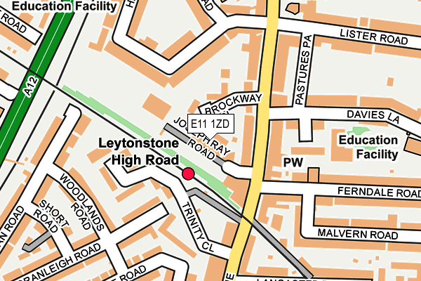 E11 1ZD map - OS OpenMap – Local (Ordnance Survey)