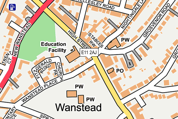 E11 2AJ map - OS OpenMap – Local (Ordnance Survey)