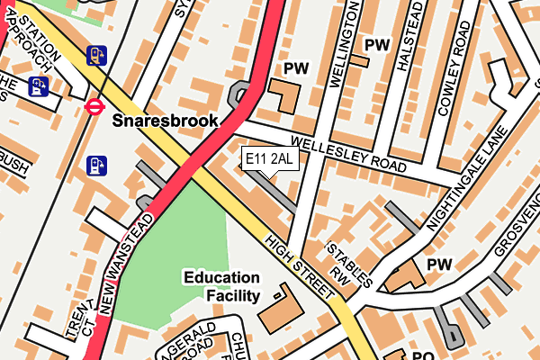 E11 2AL map - OS OpenMap – Local (Ordnance Survey)