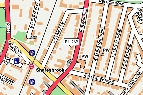 E11 2AP map - OS OpenMap – Local (Ordnance Survey)