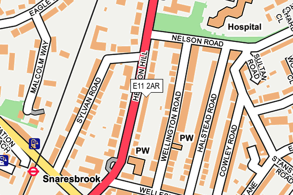 E11 2AR map - OS OpenMap – Local (Ordnance Survey)